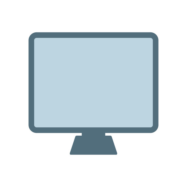 在白色背景上监控图标向量图片下载