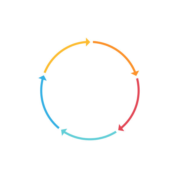 信息图圆线箭头图标图片下载