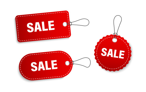 一套销售标签和标签，模板购物标签。纸上的空白、折扣和价签。特别优惠价。古董。矢量插图。图片下载