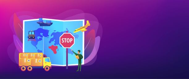 禁运规则概念横幅头球图片下载