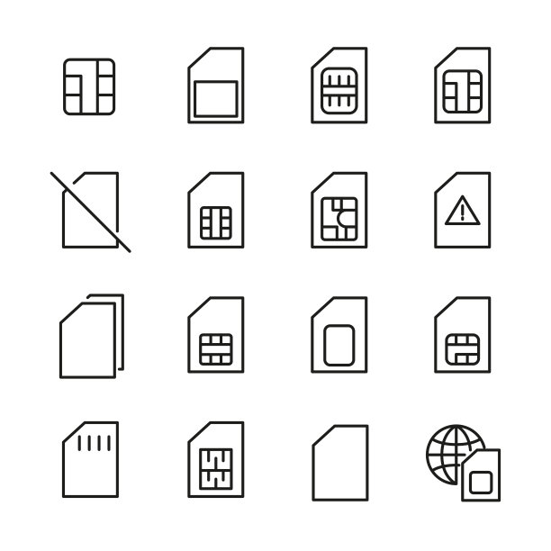 Sim卡线图标设置。图片下载