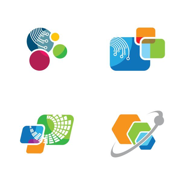 科技标志创意矢量图标图片下载