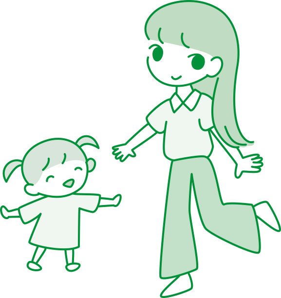 时尚的妈妈和女儿笑的插图图片下载