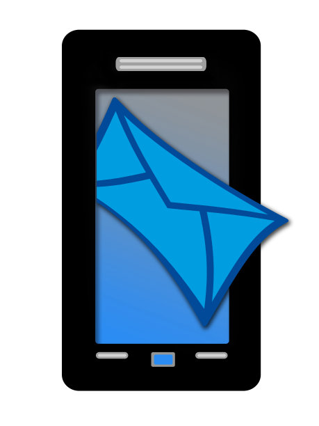 白色背景上的电子邮件手机图片下载