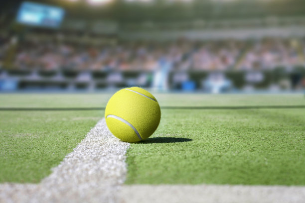 网球场背景与观众失去焦点和近距离从网球图片下载