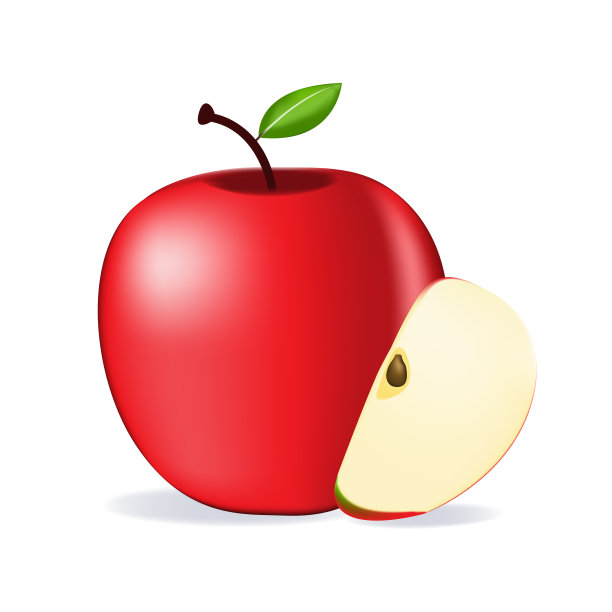 红色和绿色的苹果孤立在白色的背景作为包装设计组成。图片下载