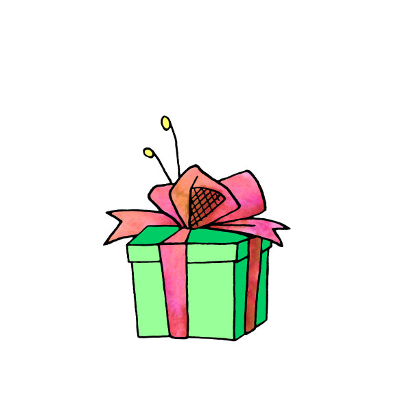 礼物,礼物盒子。圣诞节、新年、生日、其他节日。简单的水彩插图贺卡，日历，印刷品，儿童书籍。涂鸦，线条画，手绘图片下载