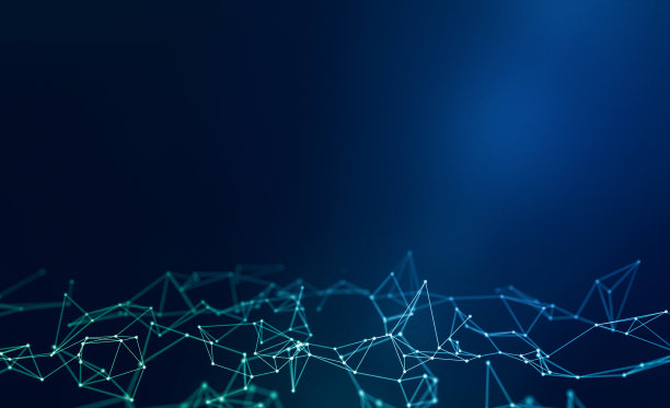 抽象几何背景波用三角形单元连接点进行设计和用断点。图片下载