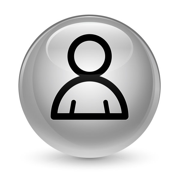 成员图标玻璃白色圆形按钮图片下载