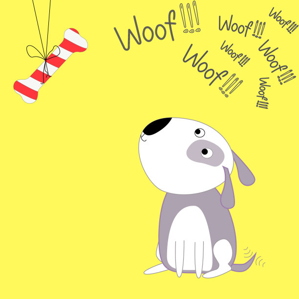 可爱的狗与一个礼物骨糖拐杖与红白相间的条纹。图片下载