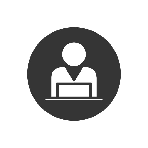 人笔记本电脑矢量白色图标灰色图片下载