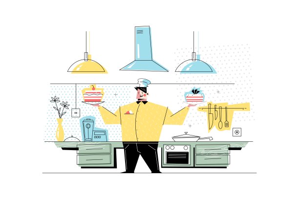 工作场所的男士糖果师图片下载