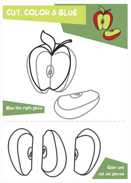 切，颜色和胶-苹果图片下载
