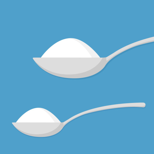 勺子与糖，盐，面粉或其他成分图标图片下载