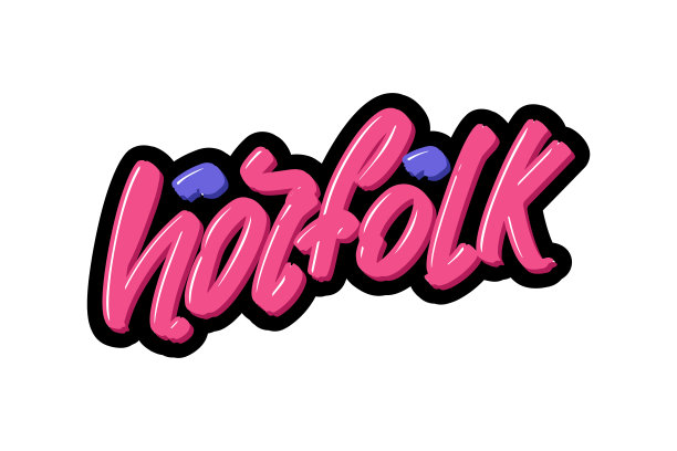 诺福克手绘现代笔刷字体。矢量插图标志文本网页，印刷和广告。图片下载
