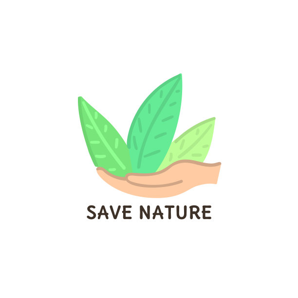 人的双手握着绿色植物。抽象的草。保存自然。生态友好的设计。环境保护图片下载