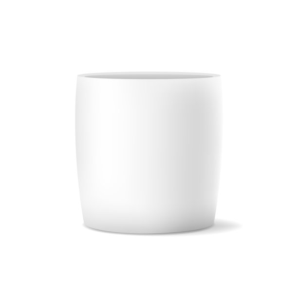 向量的现实孤立的白色花盆在白色的背景。矢量插图。图片下载