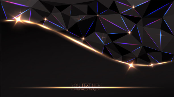 黑色暗灰色抽象奢华多边形背景，三角形马赛克图片下载