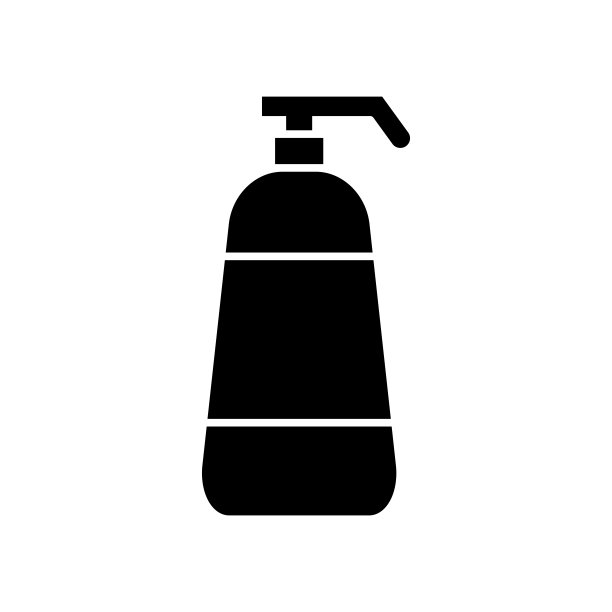 洗发水瓶图标矢量设计模板平面风格孤立在白色背景图片下载