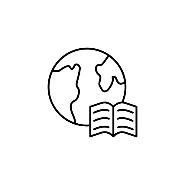 书的图标。简单的线条，轮廓向量的全球图标用户界面和用户体验，网站或移动应用程序图片下载