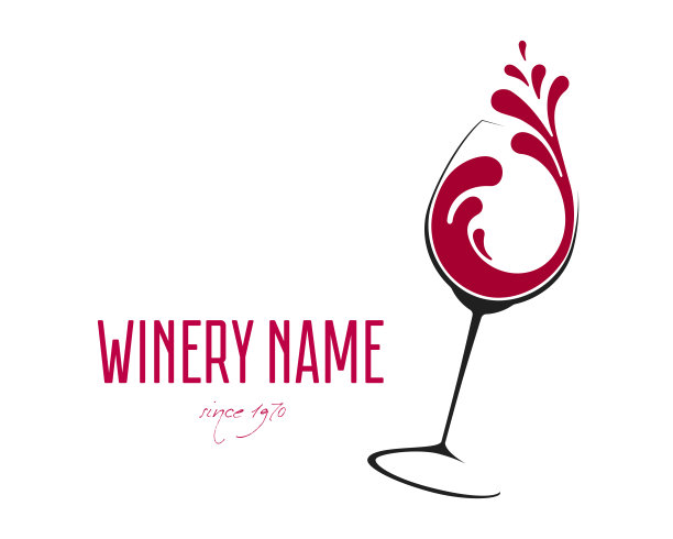 带有喷溅标志设计的葡萄酒图片下载