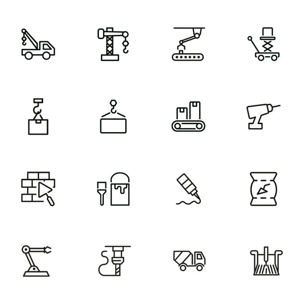 建筑机器图标图片下载