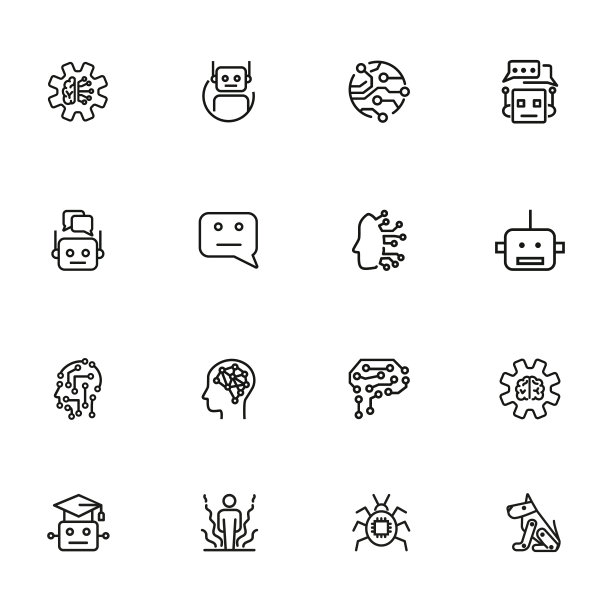 AI技术线图标设置图片下载