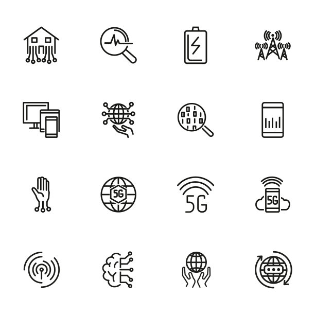 5G互联网线路图标设置转换图片下载