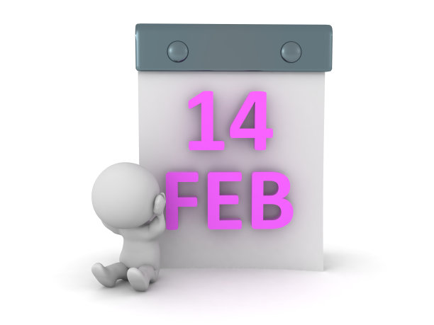 3D角色独自在情人节图片下载