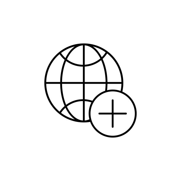加号图标。简单的线条轮廓矢量地球图标，适用于UI和UX、网站或移动应用程序图片下载