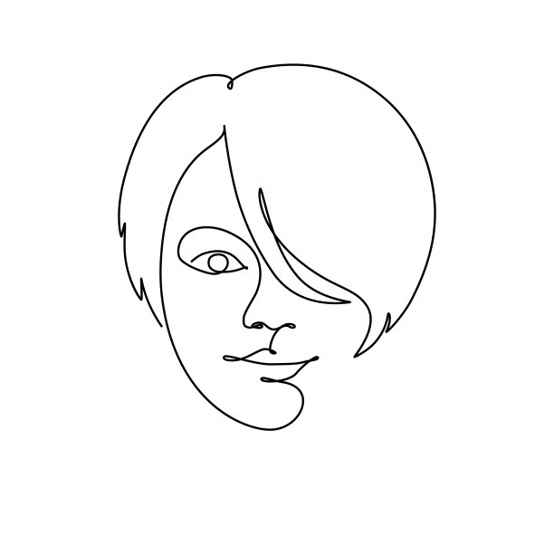 女孩的脸被剪成了短发图片下载