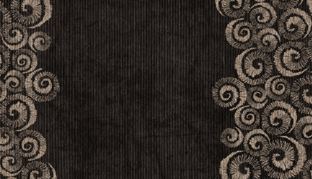 深色牛皮纸与螺纹图案，装饰复古图片下载
