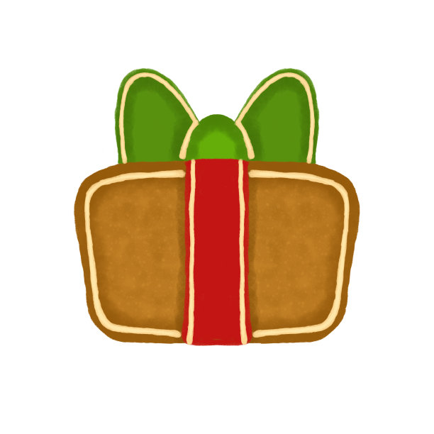 姜饼。礼物盒图。圣诞糖果。自制的饼干。姜饼加糖图片下载