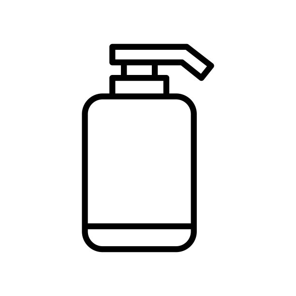 洗发水瓶图标矢量设计模板平面风格孤立在白色背景图片下载