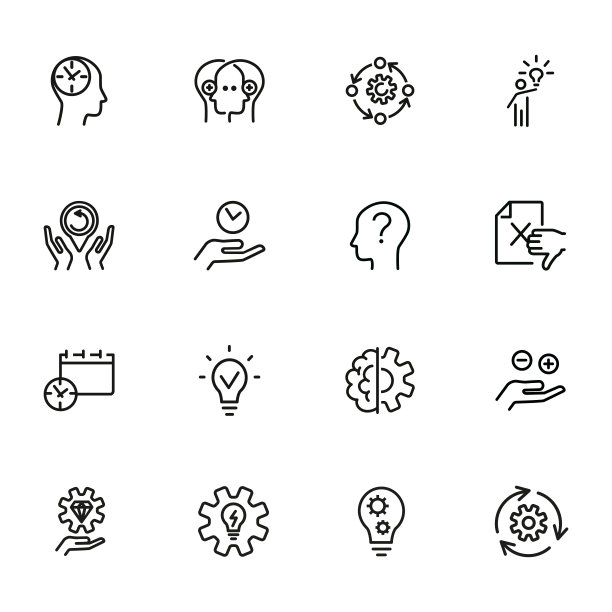 管理思路线图标设置图片下载