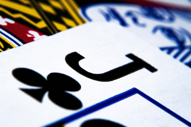 微距拍摄扑克牌，梅花杰克特写照片图片下载