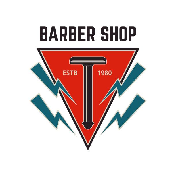 老式理发店徽章图片下载