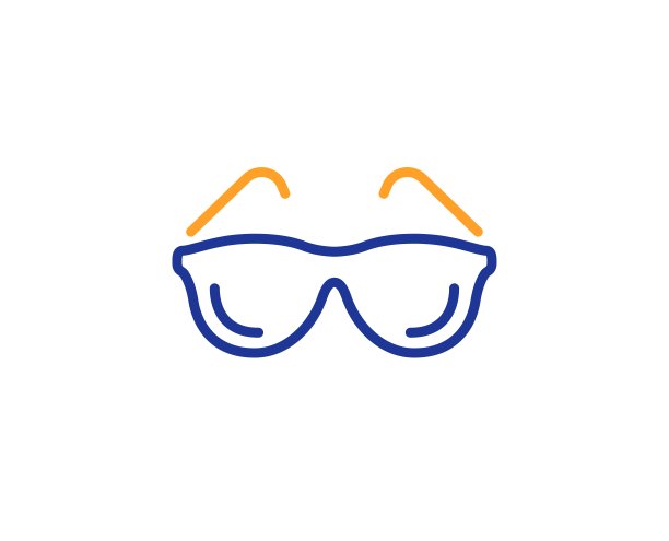 眼镜行图标。眼科医生诊所的迹象。验光的愿景。向量图片下载