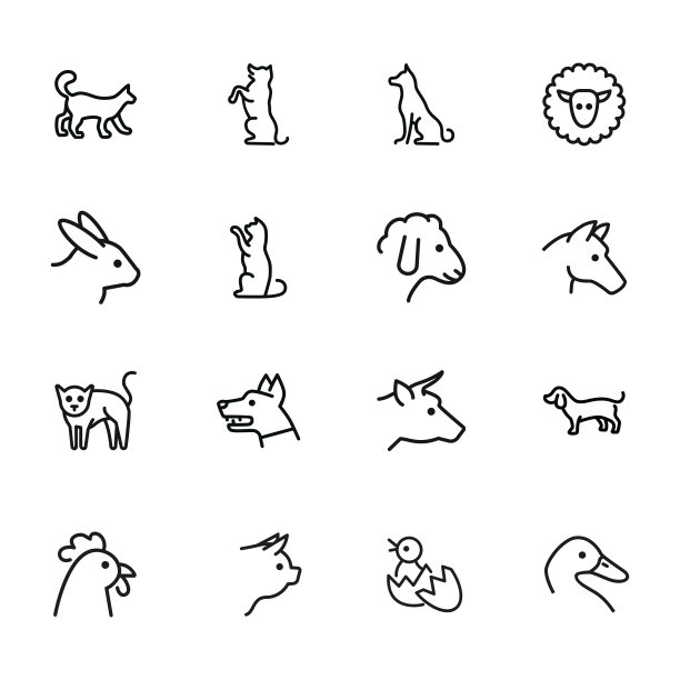 家养动物图标图片下载