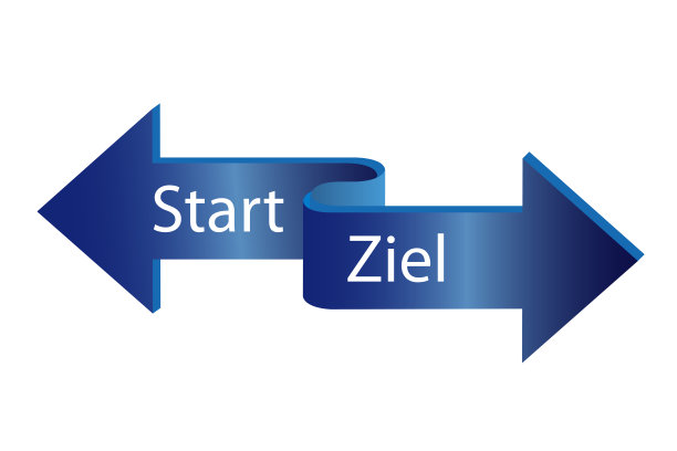 德国开始目的地箭头在白色背景图片下载