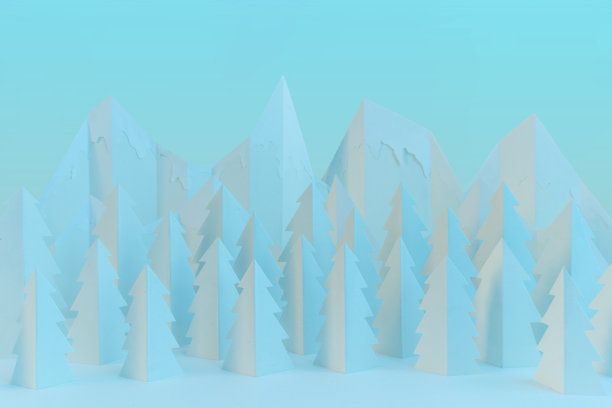 冬天纸景观图片下载