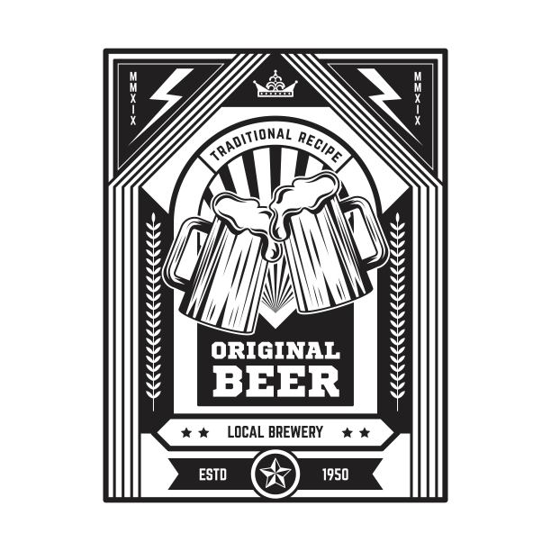 老式啤酒标志图片下载