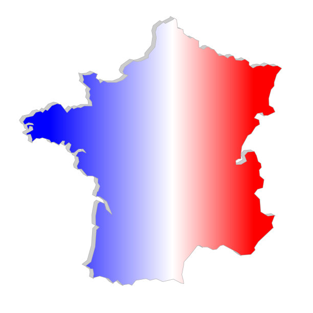 地图法国3D孤立在白色图片下载