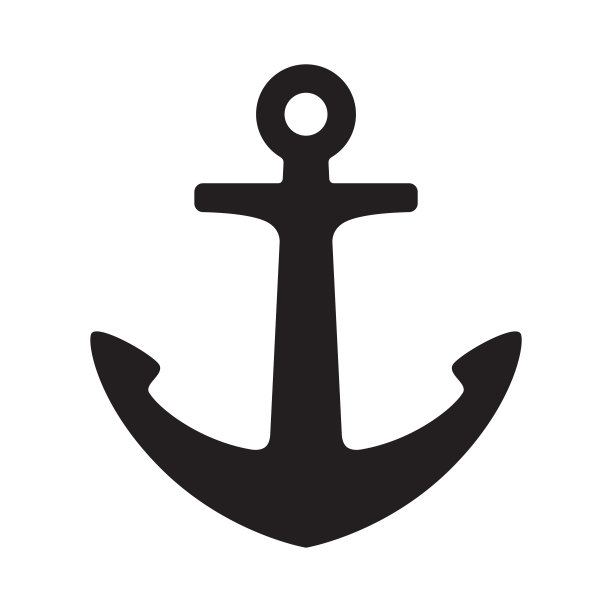 锚矢量图标标志船标志海盗舵手航海海上插图简单的图形涂鸦设计图片下载
