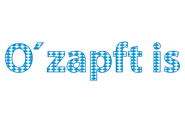 啤酒节上写的O' zapft是在白色的背景上图片下载