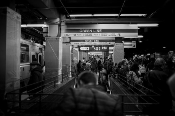 波士顿的绿线地铁图片下载