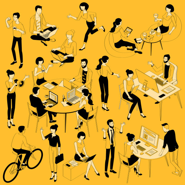 姿态和活动字符集图片下载