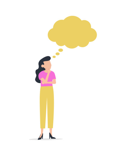 女人和思想泡泡图片下载