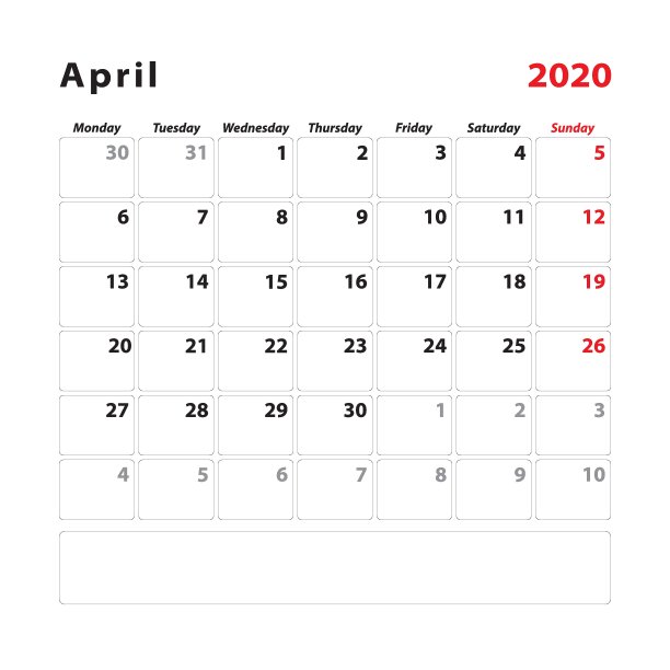 2020年4月。图片下载