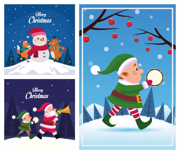 一捆圣诞贺卡图片下载